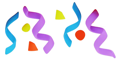 „Dekorative Konfetti-Illustration“